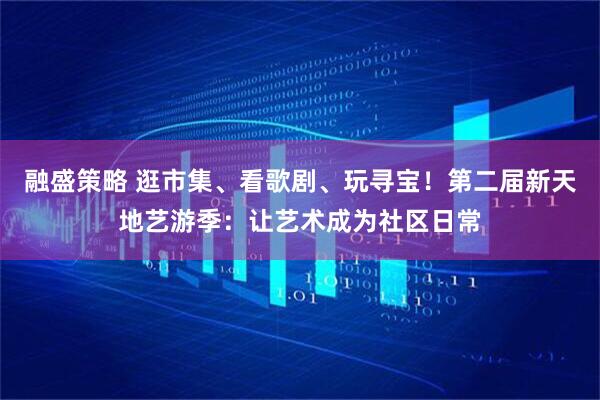 融盛策略 逛市集、看歌剧、玩寻宝！第二届新天地艺游季：让艺术成为社区日常